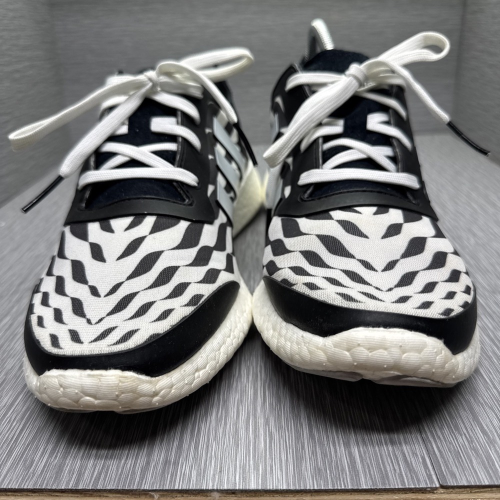 Adidas Ultra Boost ZG Knit Men's 11 Black White Optical‎ Illusion Running Shoes - Picture 3 of 9